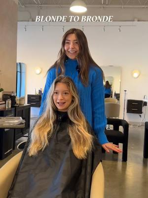 I’ve been taking my blondes to brondes all winter long and am having so much fun doing it!!!🥰❄️🤎✨  @bronde.thesalon #hairstylist #hairstylistsoftiktok #hairtransformation #brondehair #hairtok #hairconsultation 