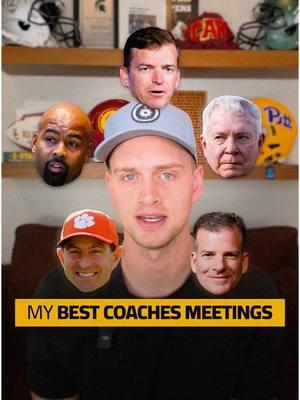 The 5 best coaches meetings I had this season. #football #meeting #coachesmeeting #CollegeFootball #sports #football #broadcaster #sportsmedia #commentator #cfb #cfp #fyp 