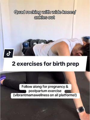 Add these two exercises to your 3rd tri routine to help prepare your pelvic floor for labor and birth! (Find me everywhere at @vibrantmamawellness !)  #pregnancyexercise #pregnancysafeworkouts #birthprep #laborprep #pregnancyjourney #thirdtrimester #vibrantmamawellness 