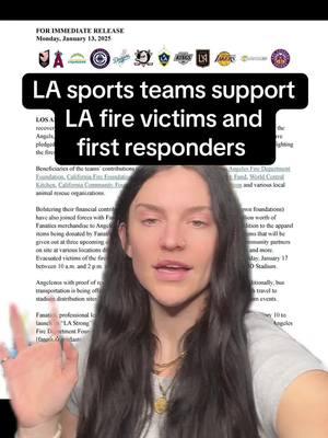 Love to see this from our sports teams, I love you LA ❤️ praying without ceasing #la #dodgers #lasparks #lakers #laclippers #lafc #lagalaxy #anaheimducks #lakings #larams #lachargers #angelsofanaheim #angelcityfc 