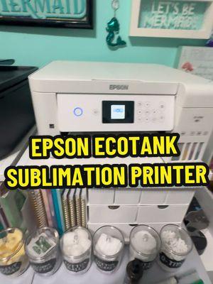 Replying to @ncfarmher here you go!! I have a video in my sublimation playlist showing how to re-add ink. I use HIIPOO Brand. I heard great things about it and I honestly love it. It’s the only ink I’ve ever used. Again, if you want to print larger than an 8 1/2 x 11 then this won’t be the printer for you. #mermake #DIY #craftroom #design #project #craft #printer #sublimation #epson 