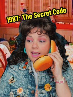 1989: Moms were super nosy when we were on the phone. So we decided to have a secret code when there was an eavesdropper on the phone.  #80s #80saesthetic #funny80swomen #80snostalgia 