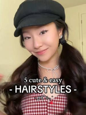 5 of my go to super cute & easy HAIRSTYLES!! (school friendly too) guys i’m going to manifest that tiktok is staying 🙏 i love you all too much #hairstyles #hairtutorial #schoolhairstyles #cutehairstyle 