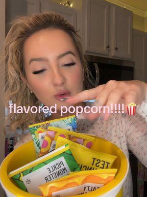 who else loves popcorn🍿 these flavors are so interesting & yummy!!! #popcorn #dillpickle #food #Foodie #foodtiktok #FoodTok #foodreview #foodvideos #popcorn🍿 #carmel #saltedcarmel 