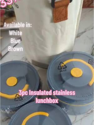 Portable stainless steel 3pc insulated lunchbox #lunchBox #InsulatedLunchBox#GiftGuide #creatorsearchinsights #GiftGuide #yawdgurl 