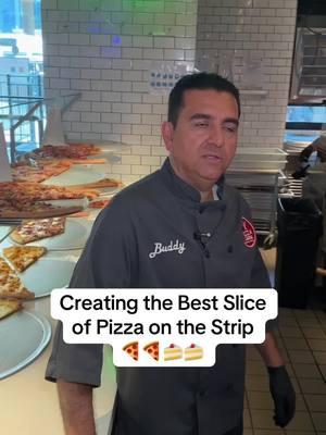 Creating the Best Slice of Pizza on the Strip #cakeboss #buddyvalastro #lasvegasfood buddy valastro Las Vegas buddy v pizza cake boss Carlos bakery pizza 