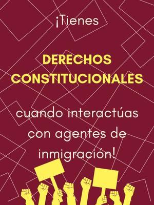 Tienes derechos cuando interactuas con ICE! Based on @the_ilrc red cards! #ICE #conocetusderechos #deportaciones #abogadadeinmigracion #migrante