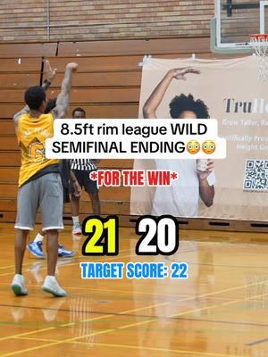 Did the ref it right or was that a @DLew And 1?? 8.5ft rim league endings are crazy even when there are no dunks lmao😭😭Click + if you wanna play dunk ball tap in with us🤞🏻 #foryoupage #viral #foryou #basketballleague #basketballgame #nbabasketball #hoopers #creatorsearchinsights 