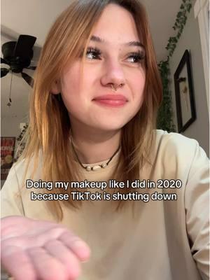 What do you guys think about the 2020 makeup attempt? #2020 #2020makeup #makeuptutorial #tiktokshutdown 