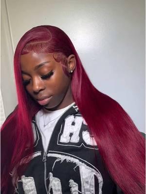 Do this hairstyle with me 🍒💋💋#zsfhair #blackgirlhairstyles #repost #BlackTikTok #hairstylist #style #redhair #babyhair #blackgirlmagic #hairtutorial #beauty #straighthair 