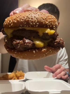 Legendary cheeseburger and Honey butter tater tots from Nowon NYC #newyorkfood #nowon #newyorkburger #nowoneastvillage #bestburger 