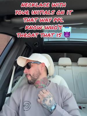 J would look good on you 😈😈😈. #fyp #foryou #throat #necklace #smile #slowmo #tats #menwithtattoos #handtattoos #vegas #iykyk #mygirl #mine #bmwlife #beards #hispanic #initials #vibes #viral #issavibe #sins #freaky #vegascheck #calicheck #la 