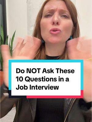 ⬇️At the end of a job interview, when they ask you, “Do you have any questions for us?” Whatever you do, do NOT ask them these 10 questions 👉Watch this video  @Anna Papalia for 3 Impressive Questions to Ask in any Job Interview 👈 👉Watch this video @Anna Papalia for How to Answer What are your Strengths and Weaknesses👈 10-  “What does this company do?” You should’ve gone on the company’s website and figured that our before your job interview. 9- “When can I expect a raise or a promotion?” A raise and a promotion are for people that excel at their job, and we haven’t even hired you so how do we know if you’re going to do so well that you deserve a promotion? Pump your brakes.  8-  “Are there any other jobs open?” Ummmmm we haven’t hired you for this one yet. How about focusing on getting this job before you start shopping for jobs in our company.  7- “Are you going to check my references and do a background check?” only people that have something to hide would ask this and now they are going to be suspicious of you.  6-  “Can I work from home?” You’re probably asking this because they’ve already told you that this is an in person job. If you really want a remote job, apply to a remote job instead of trying to make an in person job remote.  5- “When can I start taking my PTO/Vacation time?” Only unambitious people would ask this question in a job interview. They are going to think that you’re only in it for the benefits, that you’re not really dedicated and they won’t pass you on to the next round of interviews, let alone make you an offer.  4- “Do you care about the dress code?” Nah. We don’t care about the policies and procedures that we created, we’ve just been waiting for someone who doesn’t work here to challenge us on them.  3- “What’s the worst thing about working here?” There are better ways to figure this out in the interview process. I wouldn’t waste my opportunity to ask them great questions on this one because they are going to give you a fake answer anyways. Instead ask them about next steps in the interview process.  2- “Well if this interview doesn’t work out, you wanna get a drink?” DO NOT ask your interviewer out. This is a job interview NOT a date.  1-    “Hypothetically if I were fired from my last job would that make a difference?” Absolutely it will. Why would you disclose this information? If they don’t ask you, don’t tell them.  📌And BONUS TIP, the worst question to ask in a job interview is “Are there any reasons why you wouldn’t want to hire me?” I would rather leave the job interview on a positive note NOT a negative one.    #jobinterview #interviewquestions #howtointerview #job #corproate #interviewtips #interviewprep 