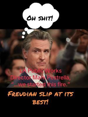 Freudian slip #gavin #newsom #freudianslip  #fire #losangeles #conspiracy #corrupt #trump2024🇺🇸 