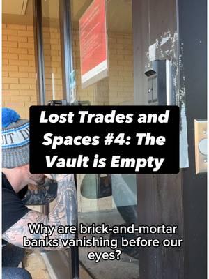 Lost Trades and Spaces 4: The Vault is Empty. ⁣ ⁣ #banks #bankclosures #branchclosings #boa #wells #changes 