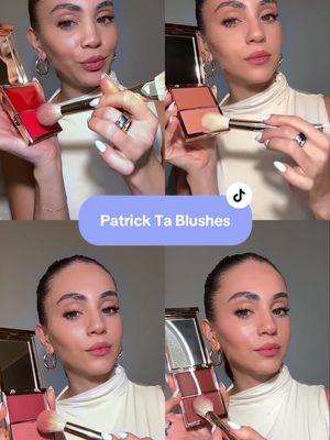 which ones is your favorite??? 💬⬇️  🚨 new at Sephora alert ‼️ @Patrick Ta Beauty just dropped four new sheets of his major headlines, double take cream and powder blush duos: ❤️‍🔥 she left me on red is a warm vivid red, almost like a poppy, scarlet  🎀 she goes to the gym is a cool mauve rose, very wearable  🩰 she’s seductive is a warm beige, relaunch of his OG blush shades 🍫 she knows who she is rich mocha, perfect as a #blonzer shade  I am a light medium complexion with an olive undertone, these are what the swatches look like on my skin. Excited to see others try on their complexions! Which one do you like the best on me? #newmakeup #patrickta #creamblush #blushduo #oliveundertone ##lightmedium ##makeupswatches#sephoramakeup #newshades #makeuplaunch #beautyobsessed #womenwholovemakeup #makeuplover #makeuplaunches #2025makeup @patrick ta @sephora 