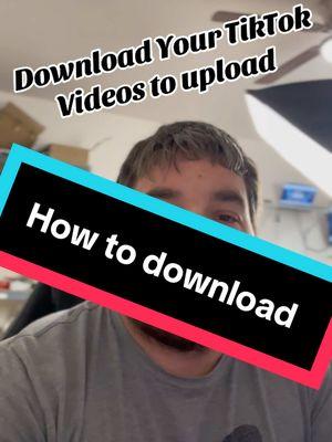 If you’re looking to download your videos so you can upload them to other platforms here’s a very simple way to do so now this method is a little bit more time-consuming than my next method, but this one will be great  #download #fyp #download #tiktok #videos #massfollowing #upload #bulk #custom 