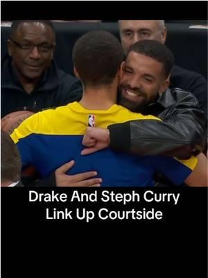 #drake and #stephcurry link up courtside at the #raptors vs #warriors game #jalalalkali 