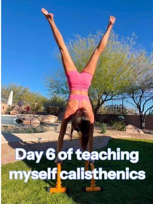 Day 6 of teaching myself calisthenics. My goal is to be able to do a 30 second hold by day 12. #calisthenics #calisthenicsbeginner #handstand #fitmom #pilates #yoga 