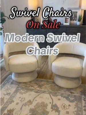 Modern White Velvet Swivel Chair Flashsale ending grab for $149+Free Shipping! 🔥 #swivelchair #accentchair #homedecorideas #homeinspo #affordablefurniture 