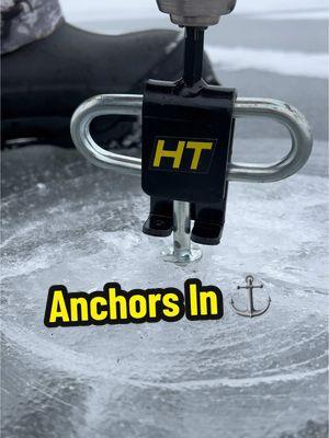 Anchors In ⚓️ #icefishing #asmr #drill #ice #snow #Outdoors #drilling #anchor #hardwater #frozen