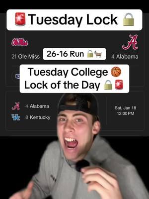 Tuesday College Basketball Lock🔒 #collegebasketball #ncaam #ncaab #olemiss #alabama #sportsbetting Tuesday College Basketball Picks  College Basketball Best Bet  Swick Lock of the Day