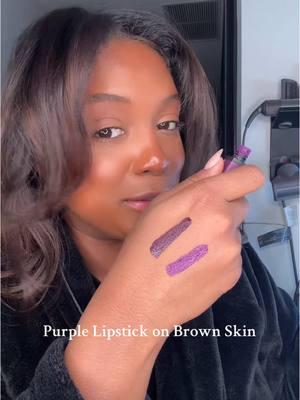 what’s your fave sis? #mattelipstick #purplelipstick #thelipbar #blackownedbeauty #blackgirlmakeup #browngirlmakeup #lipsticktutorial 