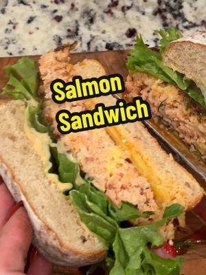 Salmon sandwiches #sandwich #salmon #salmonsandwich #fishsandwich #fu #like #try #j #fyp #fyoupage #foodtiktok #get 