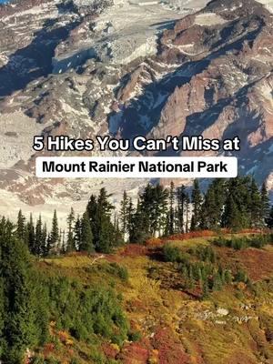 Save this post for a bucket list trip to Mount Rainier National Park 👇🏔️ & send this to your 2025 travel buddy! Mount Rainier National Park is a hikers paradise. We have visited multiple times a year, in every season, for the past 4 years and have compiled a list of the best hikes. These hikes are all super scenic, have varying levels of difficulty, and are in various areas of the park to give you hiking options no matter where you visit. 🏔️Fremont Lookout is a 5.5 mile round trip hike where you hike up to a fire lookout. This hike is in the popular Sunrise area so there is a lot to do nearby making it a great area to visit for a day or two. 🏔️Tipsoo & Dewey Lake Loop is an almost 7 mile hike that is great to do in the summer so you can cool off in one of the few lakes you hike by. You can cut the loop short by foregoing Dewey Lake if 7 miles is too long for you. 🏔️Skyline Loop is the most iconic Rainier hike!! It is in the Paradise area of the park and this 6 mile loop takes you to the best views of the mountain. We recommend hiking the loop clockwise for the best views and to get most of the elevation gain out of the way. Go early or at sunset as this hike can get very busy. 🏔️Tolmie Peak is a 5.5 mile out and back trail that takes you to another fire lookout. This hike is beautiful, especially at sunset, and the lake is a great one to swim in! 🏔️Silver Falls is the shortest and most family-friendly hike on the list at .7 miles or 2.5 miles depending what trailhead you start at. This is a great low-elevation hike that we always do if the weather on the mountain is not great. NO dogs are allowed on any of these trails since they are in the national park. If you visit - make sure you leave no trace! #mountrainier #mountrainiernationalpark #washingtonstate #washingtoncheck #pnw #Hiking #besthikes #hikesinwashington #travelguide #travel #mountains 