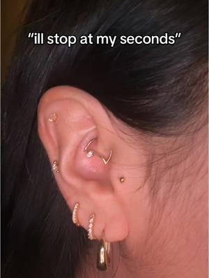 jk i had my piercings planned for years  #piercings #daith #conch #tragus #doublehelix #helix #piercingtok 