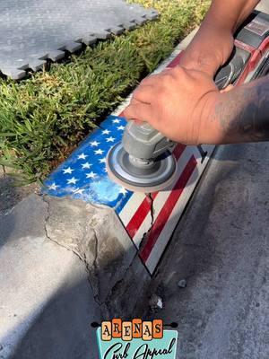 #arenascurbappeal #curbpainting #curbappealmatters #trending #curbappeal #goviral #foryou #SmallBusiness #familybusiness #curbpainters #americanflag 