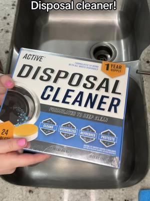 If your sink is getting grimy, this is your sign to clean that disposal! #CleanTok #satisfyingvideo #activedisposalcleaner #cleansink #KitchenHacks #sahm #cleanhouse #deepclean #cleaningtiktok 