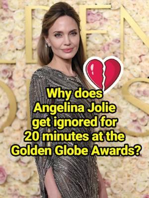 Why does Angelina Jolie get ignored for 20 minutes at the Golden Globe Awards?  #celebrity #fyp #AngelinaJolie #SharonStone #HaleyKalil #Zahara