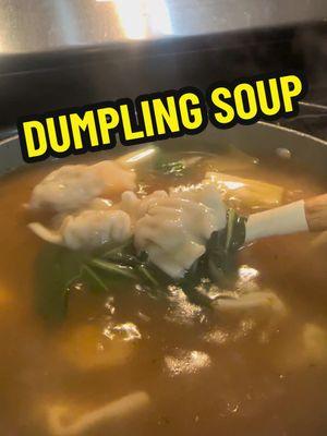 The EASIEST dumpling soup 🥹  I couldn’t skip this sound. It’s been -10 today, this warmed us right up  #cooking #dinner #kaylaboudin #cheapdinner #easydinner #cheap #foryou #fypシ #soup 