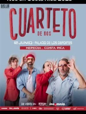 #CONCIERTO | ¡ Cuarteto de NOS en Costa Rica 2025 ! . 📍 Palacio de los Deportes  📆 12 Junio ⏰️ 8:00 PM 🗓️ Evento oficial https://www.facebook.com/share/1BJFNoBe2T/?mibextid=wwXIfr 🖥️ specialticket.net  Desde 15 Enero  🎟️ General ₡27 000  Preferencial VIP ₡45 000 precio + cargos  ( ₡ 1000 Insomnio, ₡ 4000 specialticket) Preventa hasta 15 Mayo  . ⚙️ @blacklineproductionscr  . ➡️ Te Invita Backstage Magazine, la página OFICIAL de los conciertos en Costa Rica ! . #backstagemagazinecr #bckstgcr #CostaRica #Conciertos #live #concierto #conciertoscr #conciertos CostaRica #uruguay #cuartetodenos 