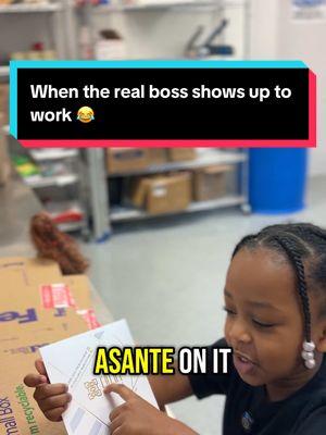 She takes her job very seriously… even if snack breaks happen every 5 minutes 😂 #cocoaasante #futureceo #familybusiness #mompreneur 