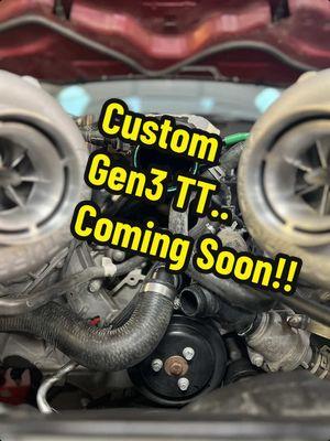 Gen3 TT S550 Upcoming project from #MurilloMotorsports and crew coming soon!!  Looks crazy cool 😎  #CustomTurboKit  #MooveItPerformance  #MustangGT #StayTuned 