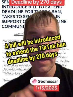 #greenscreen a bill is going to be introduced that will extend the deadline for the TikTok ban by 270 days. #massachusetts #senate #congress #ban #houseofrepresentatives #politics #freespeech 