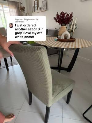 Replying to @Stephsam45 #diningchair #diningchaircover #slipcover #chaircover #chaircovers 