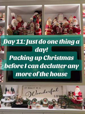 Day 11: Just do one thing a day! I needed to stop the decluttering in order to get my Christmas packed away. It’s just driving me crazy!  ##justdoonethingaday##newyearorganization##motivationalvideo##homeorganization##packingupchristmas##dechristmas