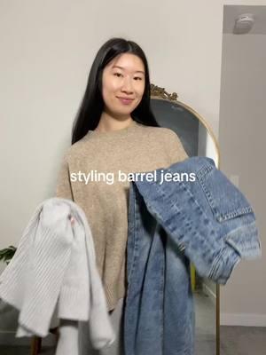 styling barrel jeans! #waystostyle #barreljean #barreljeans #barreljeansoutfit #barreljeaninspo #barreljeanstryon #barreljeantrend  