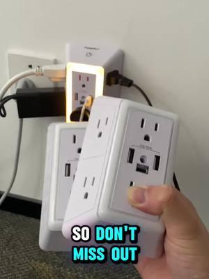 Never worry about what you’re gonna plug in! #tech #techtok #tiktoktech #powerbank #phonetech #charger #gadgets #setup #technology #techtrends #newtech #desksetup #TikTokShop #surgeprotection #fyp #blowthisup 