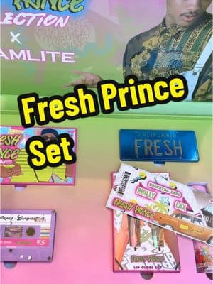 Glamlites fresh prince set! It’s so cute and the packaging is incredible. @Glamlite #glamlite#glamlitecosmetics#glamlite#freshprinceofbelair#freshprince#freshprincecollection#makeupcollection#glamlitexfreshprince#affordablemakeup  