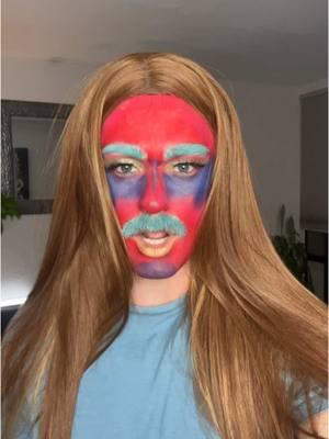 Figured I had to do this while I still have my facial hair. Thank you for the inspiration @brynne #colormemonday #countrydrag #makeup  Products used: White Concealer - PRO.conceal @L.A. Girl Cosmetics  Face Paint - Paradise Makeup AQ @Mehron Makeup  Silver Eyeshadow - UD Prince @urban decay 