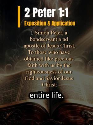 2 Peter 1:1 The Power of Precious Faith #2peter #bible #bibleverse #biblestudy #devotional #christiantiktok #wordofgod #TrueFaith #repent #gospel #scripture #CountTheCost #LivingForChrist #christian #biblicalwisdom #exposition #sermon #endtimes