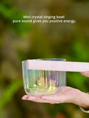 Mini crystal singing bowl, do you like it?#fyp #foryou #foryourpage #soundbath #meditation #healingtiktok #energy #relaxation #singingbowl