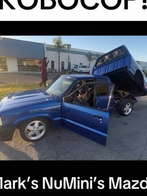 Mark from Numinis Mazda pickup truck named boom box playing the old school track called RoboCop. Marks truck has 4-15 inch woofers in the cab and two more in the bed. The bed is mounted hinges with hydraulics so it can dance with the music. #minitruck #beddancing #hydraulics #numinis #basshead #oldschoolhiphop #electro #1980s #1990s #esbr #eatsleepbassrepeat