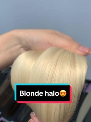 Who love this blonde halo💞💞💞#sunnyhair#sunnyhairextensions#Halo#realhumanhair