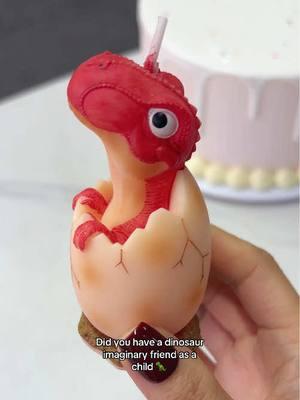 Did you have a dinosaur imaginary friend as a child 🦖  #handmadecandles #babyshowerideas #cakedecor #candlelover #dinosaur #dinosaurlover #giftforkids #fyp #viral 