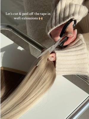 Satisfaction guaranteed☺️ Invisible in weft extensions are made for DIY at home✨ Hair color: ash blonde balayage  #endaringhair #tapeinhairextensions #invisibletapeextensions #tapeinweft #invisibletapeweft #blondeextensions #balayageextensions #virginhairextensions 